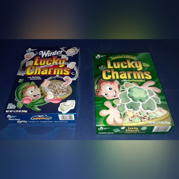 2 Vintage Unopened Boxes of Special Edition Luck Charms cereal from early 1990s - Picture 10 of 10